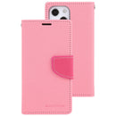 For iPhone 14 Plus GOOSPERY FANCY DIARY Cross Texture Leather Case (Pink)