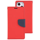 For iPhone 14 Plus GOOSPERY FANCY DIARY Cross Texture Leather Case (Red)