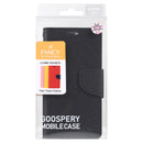 GOOSPERY FANCY DIARY Cross Texture Leather Case For iPhone 14 Pro(Black)