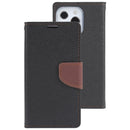 For iPhone 14 Pro Max GOOSPERY FANCY DIARY Cross Texture Leather Case (Black Brown)