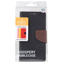 For iPhone 14 Pro Max GOOSPERY FANCY DIARY Cross Texture Leather Case (Black Brown)