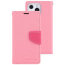 For iPhone 14 Pro Max GOOSPERY FANCY DIARY Cross Texture Leather Case (Pink)