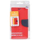 For iPhone 14 Pro Max GOOSPERY FANCY DIARY Cross Texture Leather Case (Red)