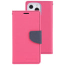 For iPhone 14 Pro Max GOOSPERY FANCY DIARY Cross Texture Leather Case (Rose Red)
