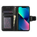 For iPhone 14 Plus Crystal Texture Horizontal Flip Leather Phone Case (Pink)