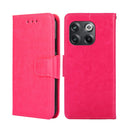 For OnePlus 10T Crystal Texture Horizontal Flip Leather Phone Case(Rose Red)