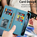 For Samsung Galaxy Z Fold 4 Multi-card Slots Laser Carving Glitter Zipper Leather Case(Sky Blue)