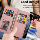 For Samsung Galaxy Z Fold 4 Multi-card Slots Laser Carving Glitter Zipper Leather Case(Rose Gold)