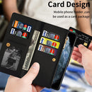 For Samsung Galaxy Z Fold 4 Multi-card Slots Laser Carving Glitter Zipper Leather Case(Black)