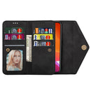 For iPhone 14 Skin Feel Zipper Horizontal Flip Leather Case (Black)