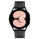 For Samsung Galaxy Watch5 Pro 45mm/5 44mm/5 40mm Plain Weave Leather Watch Band(Black)