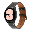 For Samsung Galaxy Watch5 Pro 45mm/5 44mm/5 40mm Plain Weave Leather Watch Band(Black)