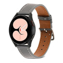 For Samsung Galaxy Watch5 Pro 45mm/5 44mm/5 40mm Plain Weave Leather Watch Band(Grey)