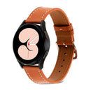 For Samsung Galaxy Watch5 Pro 45mm/5 44mm/5 40mm Plain Weave Leather Watch Band(Brown)