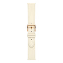 For Samsung Galaxy Watch5 Pro 45mm/5 44mm/5 40mm Plain Weave Leather Watch Band(Beige White)