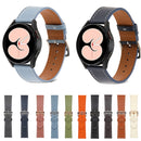 For Samsung Galaxy Watch5 Pro 45mm/5 44mm/5 40mm Plain Weave Leather Watch Band(Dark Pink)