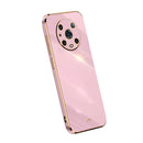 For Honor Magic4 Pro XINLI Straight Edge 6D Electroplate TPU Phone Case(Cherry Purple)