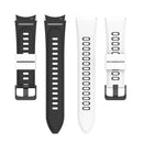 For Samsung Galaxy Watch5 Pro 45mm/5 44mm/5 40mm Two-color Silicone Strap Watch Band(White Black)