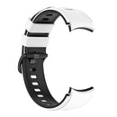 For Samsung Galaxy Watch5 Pro 45mm/5 44mm/5 40mm Two-color Silicone Strap Watch Band(White Black)