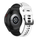 For Samsung Galaxy Watch5 Pro 45mm/5 44mm/5 40mm Two-color Silicone Strap Watch Band(White Black)