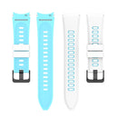 For Samsung Galaxy Watch5 Pro 45mm/5 44mm/5 40mm Two-color Silicone Strap Watch Band(White Sky Blue)