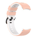 For Samsung Galaxy Watch5 Pro 45mm/5 44mm/5 40mm Two-color Silicone Strap Watch Band(Pink White)