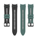For Samsung Galaxy Watch5 Pro 45mm/5 44mm/5 40mm Two-color Silicone Strap Watch Band(Olive Green Black)