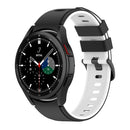 For Samsung Galaxy Watch5 Pro 45mm/5 44mm/5 40mm Two-color Silicone Strap Watch Band(Black White)