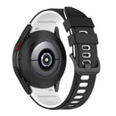 For Samsung Galaxy Watch5 Pro 45mm/5 44mm/5 40mm Two-color Silicone Strap Watch Band(Black White)