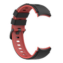 For Samsung Galaxy Watch5 Pro 45mm/5 44mm/5 40mm Two-color Silicone Strap Watch Band(Black Red)