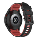 For Samsung Galaxy Watch5 Pro 45mm/5 44mm/5 40mm Two-color Silicone Strap Watch Band(Black Red)
