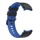 For Samsung Galaxy Watch5 Pro 45mm/5 44mm/5 40mm Two-color Silicone Strap Watch Band(Black Blue)