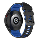 For Samsung Galaxy Watch5 Pro 45mm/5 44mm/5 40mm Two-color Silicone Strap Watch Band(Black Blue)