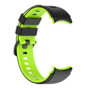 For Samsung Galaxy Watch5 Pro 45mm/5 44mm/5 40mm Two-color Silicone Strap Watch Band(Black Lime Green)