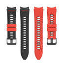 For Samsung Galaxy Watch5 Pro 45mm/5 44mm/5 40mm Two-color Silicone Strap Watch Band(Red Black)