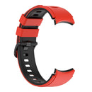 For Samsung Galaxy Watch5 Pro 45mm/5 44mm/5 40mm Two-color Silicone Strap Watch Band(Red Black)
