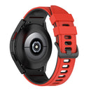 For Samsung Galaxy Watch5 Pro 45mm/5 44mm/5 40mm Two-color Silicone Strap Watch Band(Red Black)