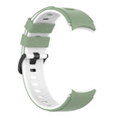 For Samsung Galaxy Watch5 Pro 45mm/5 44mm/5 40mm Two-color Silicone Strap Watch Band(Light Green White)