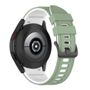 For Samsung Galaxy Watch5 Pro 45mm/5 44mm/5 40mm Two-color Silicone Strap Watch Band(Light Green White)