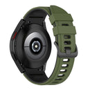 For Samsung Galaxy Watch5 Pro 45mm/5 44mm/5 40mm Two-color Silicone Strap Watch Band(Army Green Black)