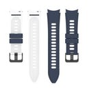 For Samsung Galaxy Watch5 Pro 45mm/5 44mm/5 40mm Two-color Silicone Strap Watch Band(Midnight Blue White)