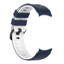 For Samsung Galaxy Watch5 Pro 45mm/5 44mm/5 40mm Two-color Silicone Strap Watch Band(Midnight Blue White)