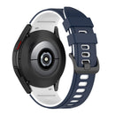 For Samsung Galaxy Watch5 Pro 45mm/5 44mm/5 40mm Two-color Silicone Strap Watch Band(Midnight Blue White)