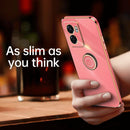 For OPPO A57 4G XINLI Straight Edge Electroplate TPU Phone Case with Ring(Cherry Purple)