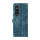 For Samsung Galaxy Z Fold4 5G CaseMe C30 Multifunctional Phone Leather Phone Case(Blue)