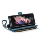 For Samsung Galaxy Z Fold4 5G CaseMe C30 Multifunctional Phone Leather Phone Case(Blue)