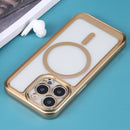 For iPhone 12 Pro MagSafe Electroplating TPU Phone Case(Gold)
