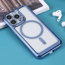 For iPhone 11 MagSafe Electroplating TPU Phone Case (Blue)