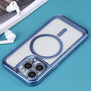 For iPhone 11 MagSafe Electroplating TPU Phone Case (Blue)