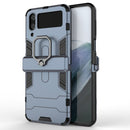 For Samsung Galaxy Z Flip4 PC + TPU Shockproof Protective Phone Case with Magnetic Ring Holder(Navy Blue)